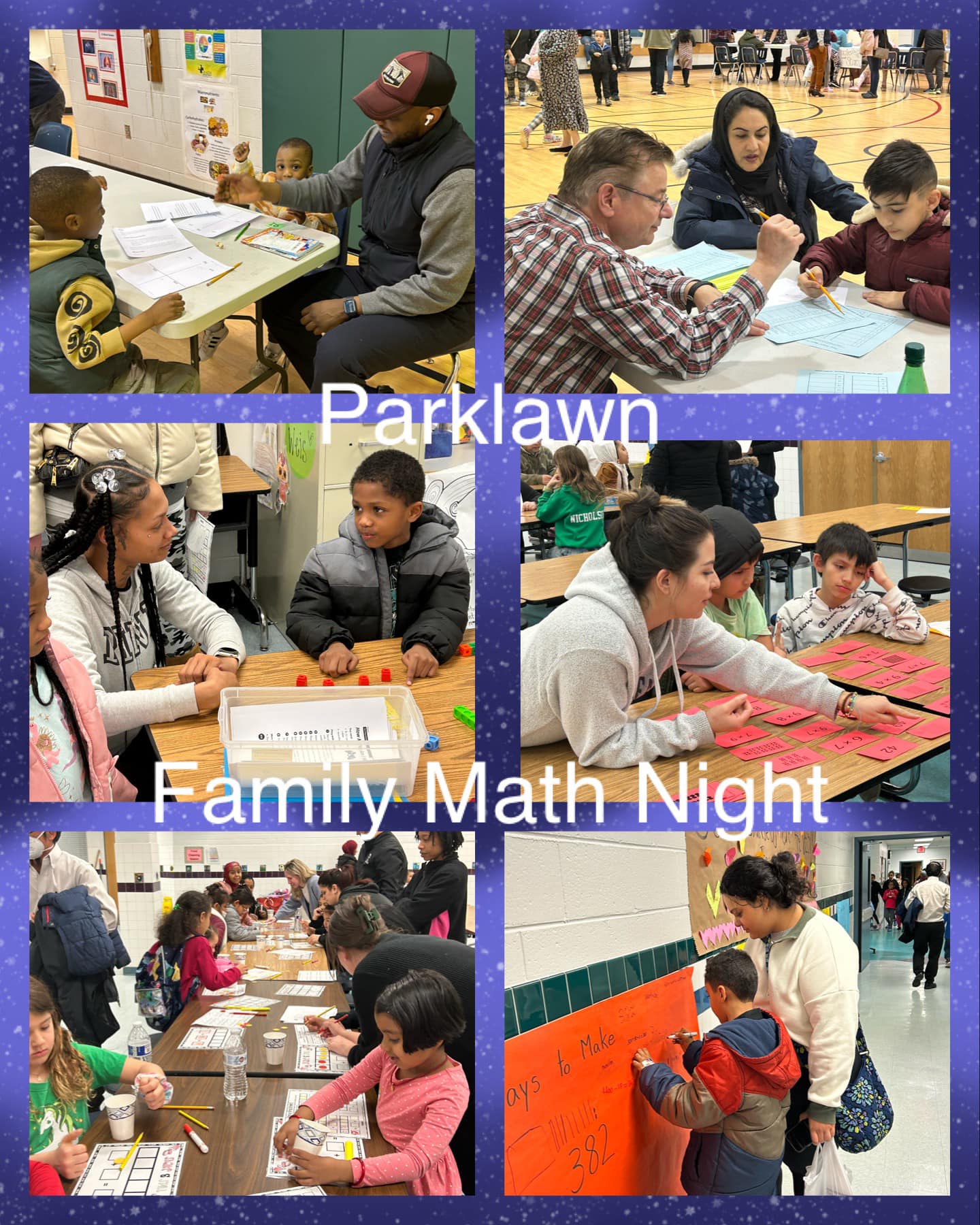 Family Math Night Collage 1